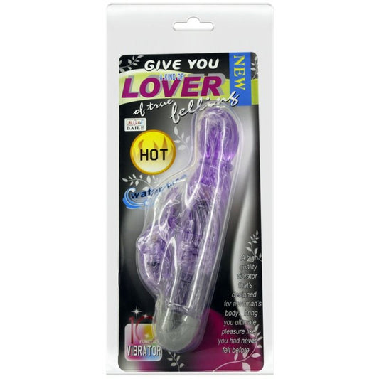 BAILE - OFFREZ-VOUS UN VIBRATEUR TYPE D'AMANT AVEC LAPIN LILAS 10 MODES