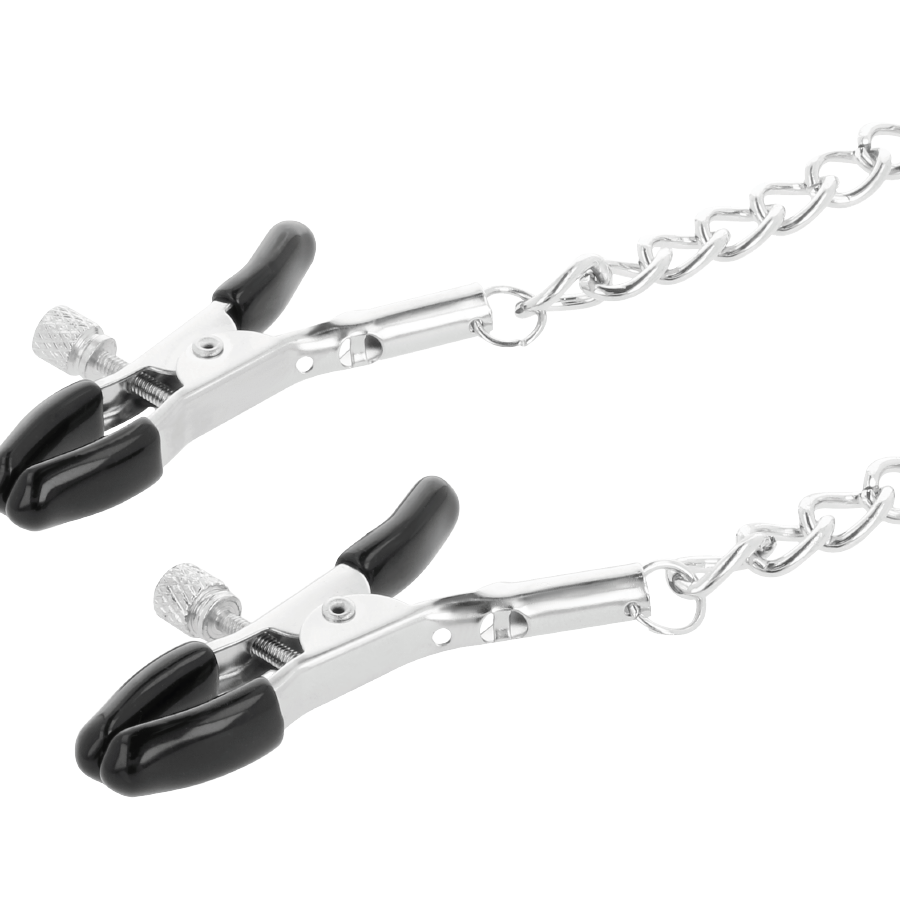DARKNESS - COLLIER AVEC PINCES À METELLES NOIR
