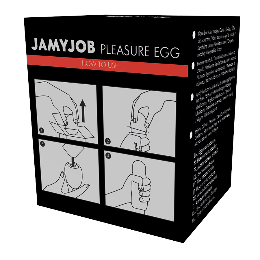 JAMYJOB - MASTURBATEUR OEUF NOIR VERSION DISCRÈTE