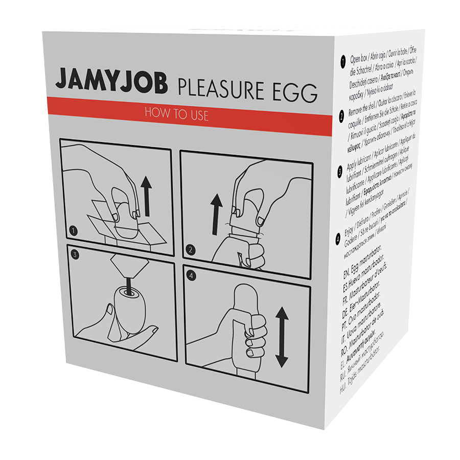 JAMYJOB - MASTURBATEUR OEUF ROUGE EDITION DISCRET