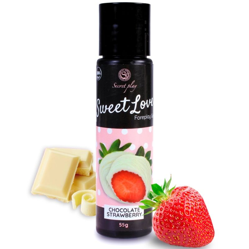 SECRETPLAY - GEL DOLCE AMORE FRAISE ET CHOCOLAT BLANC 60 ML