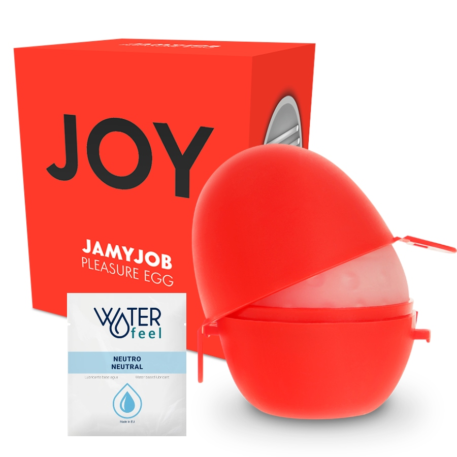 JAMYJOB - MASTURBATEUR OEUF ROUGE VERSION DISCRÈTE