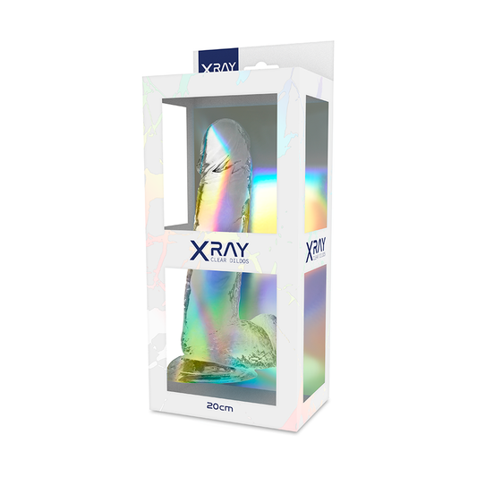 X RAY - BITE TRANSPARENTE AVEC BOULES 20 CM -OU- 4,5 CM
