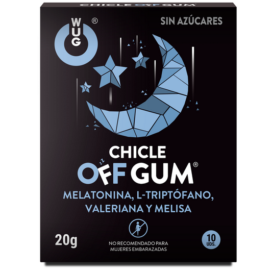 WUG GUM - OFF VALÉRIANE, TRYPTOPHANE, MÉLISE ET MÉLATONINE 10 UNITÉS