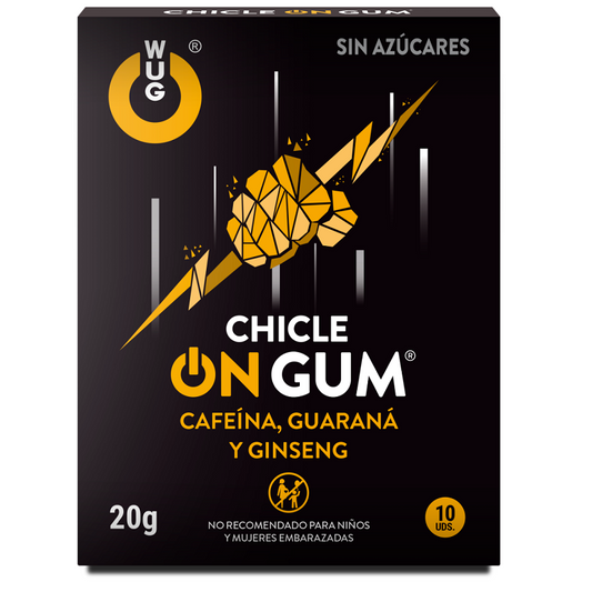 WUG GUM - SUR CAFÉINE, GINSENG ET GOMME GUARANA 10 UNITÉS