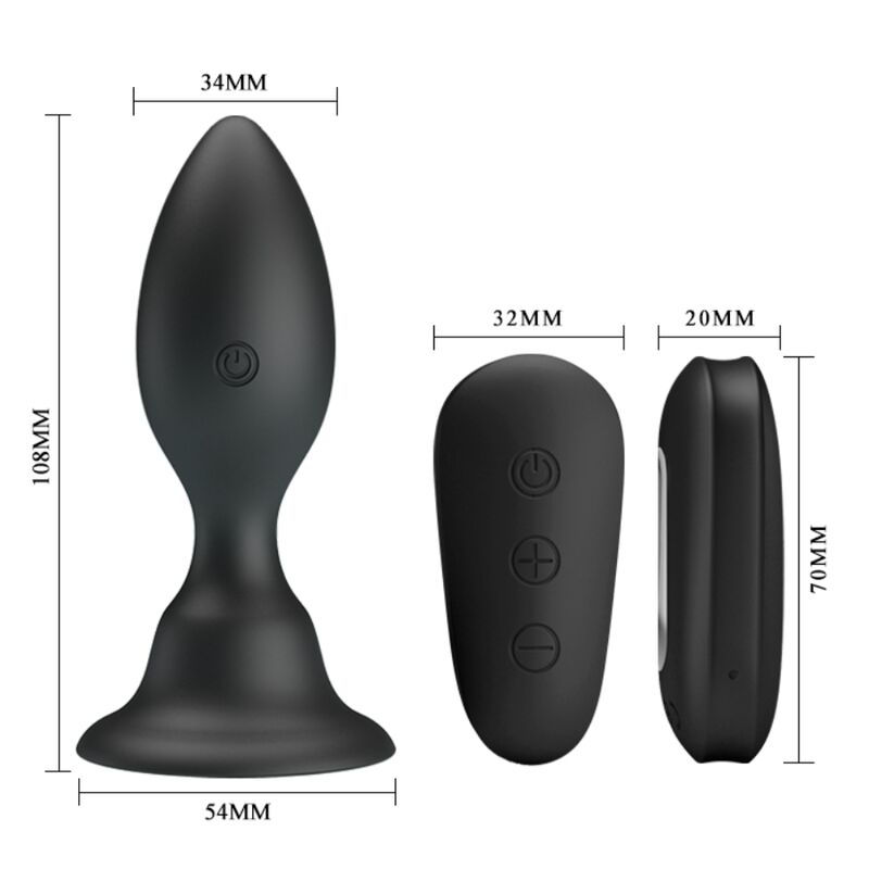 MR PLAY - PLUG ANAL AVEC TÉLÉCOMMANDE À VIBRATION NOIR
