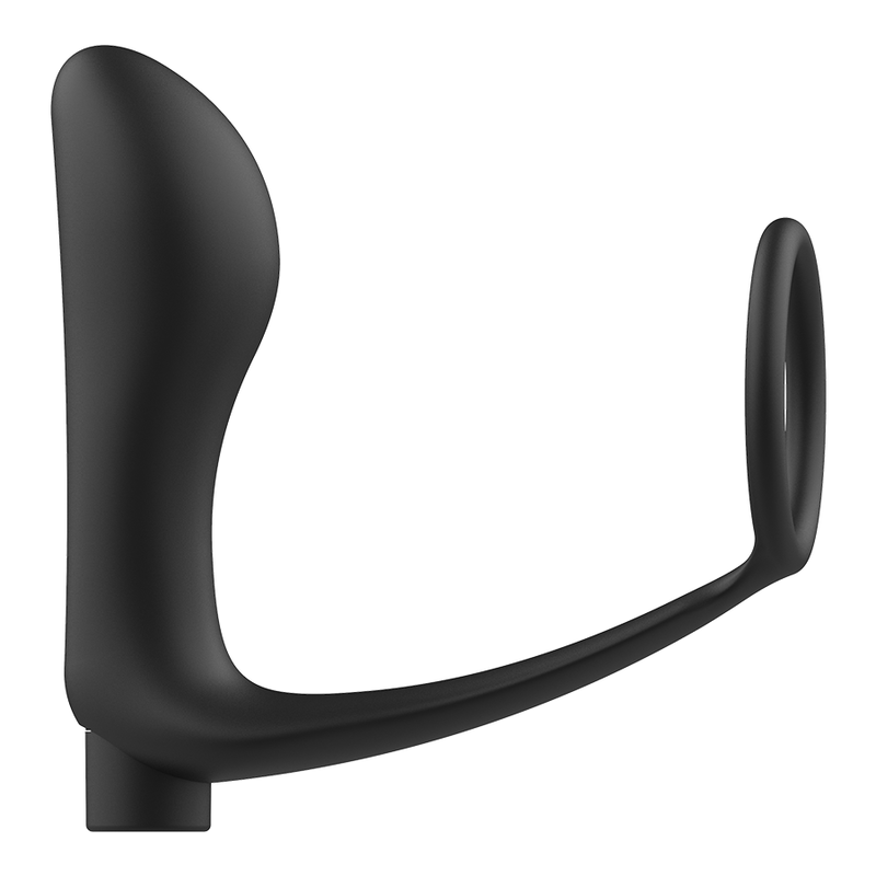 ADDICTED TOYS - ANNEAU PÉNIS AVEC TÉLÉCOMMANDE PLUG ANAL RECHARGEABLE NOIR