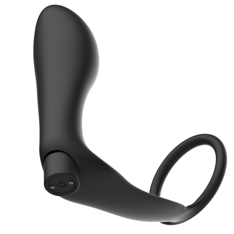 ADDICTED TOYS - ANNEAU PÉNIS AVEC TÉLÉCOMMANDE PLUG ANAL RECHARGEABLE NOIR