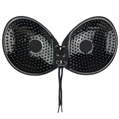 BYE-BRA - SOUTIEN-GORGE ADHÉSIF ENTRELAÇÉ NOIR CUP A