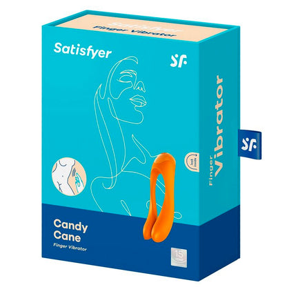 SATISFYER - VIBRATEUR À DOIGTS CANDY CANE ORANGE