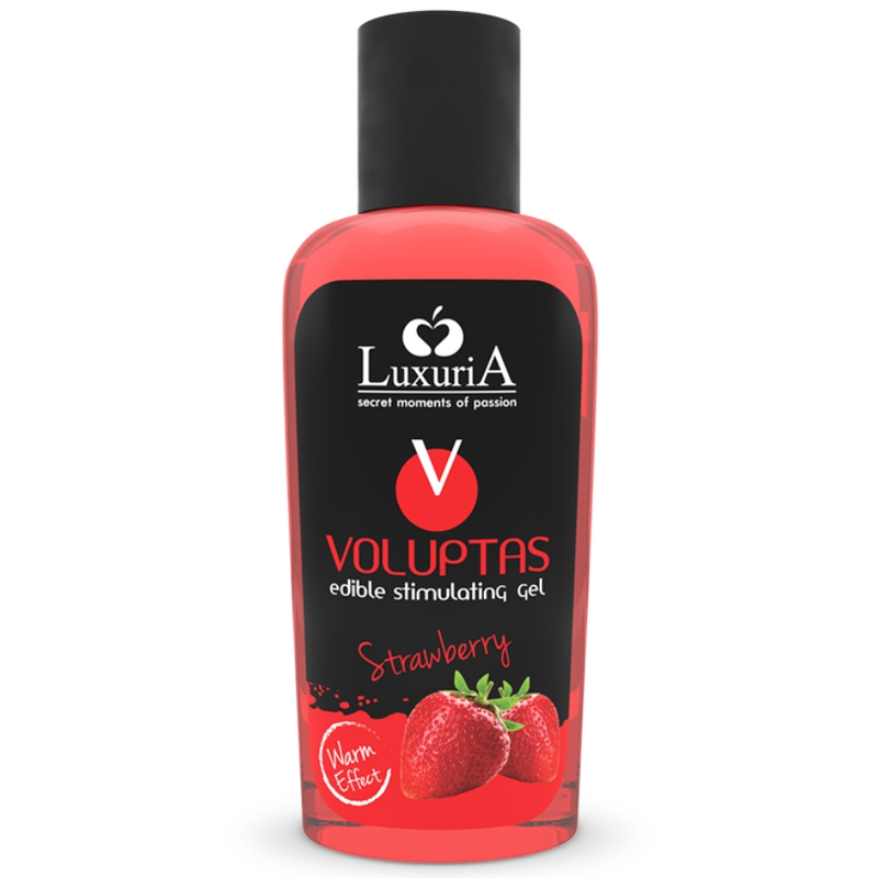 INTIMATELINE LUXURIA - VOLUPTAS GEL DE MASSAGE ALIMENTAIRE À EFFET RÉCHAUFFANT - FRAISE 100 ML