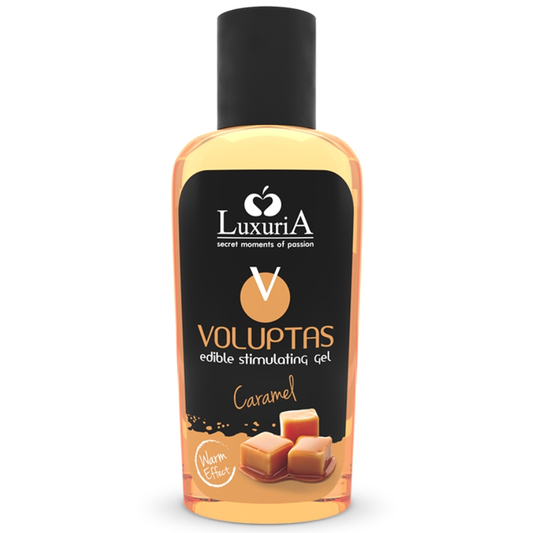 INTIMATELINE LUXURIA - VOLUPTAS GEL DE MASSAGE ALIMENTAIRE À EFFET CHAUFFANT - CARAMEL 100 ML