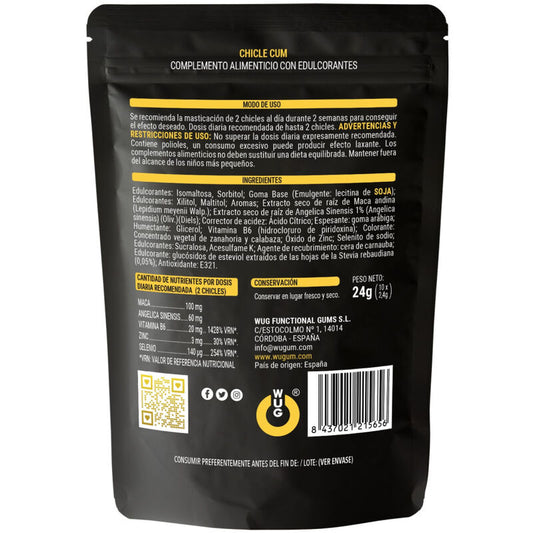WUG SEX SENSE - AUGMENTATION DE L'ÉJACULATION DE SPERME GOMME ET SPERME SAVEUR BANANE 10 UNITÉS