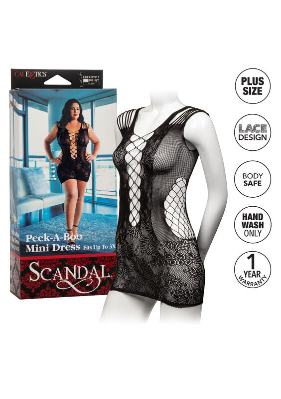 CALEXOTICS - ROBE MINI PEEK-A-BOO GRANDES TAILLES