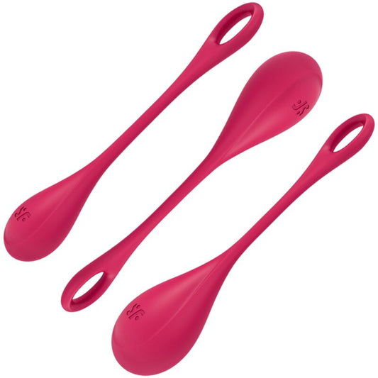 SATISFYER - ENSEMBLE D'ENTRAÎNEMENT YONI POWER 1 ROUGE