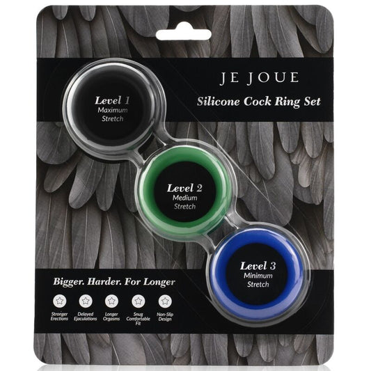 JE JOUE - ENSEMBLE D'ANNEAU PÉNIS EN SILICONE