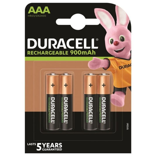 DURACELL - BATTERIE RECHARGEABLE HR03 AAA 900mAh 4 UNITÉ