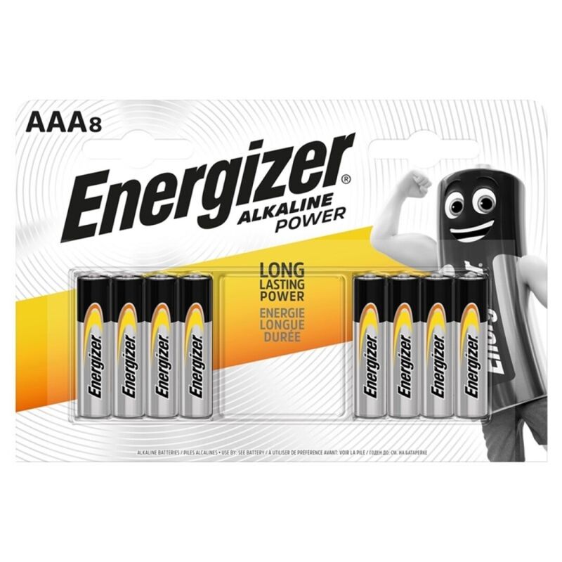 ENERGIZER - PILE ALCALINE PUISSANCE AAA LR03 8 UNITÉS