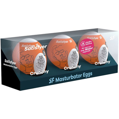 SATISFYER - 3 OEUFS MASTURBATEURS CROQUANTS