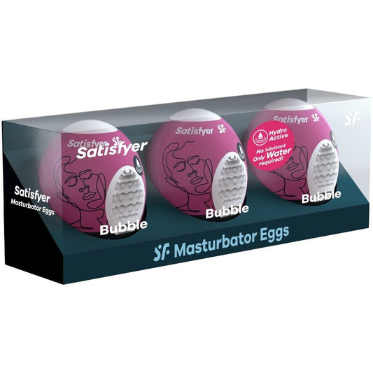 SATISFYER - 3 OEUFS MASTURBATEURS À BULLES