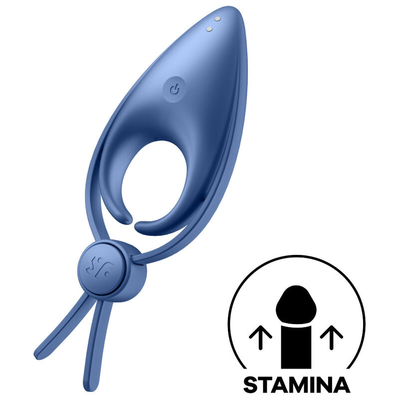 SATISFYER - VIBRATEUR À ANNEAU BLEU SNIPER