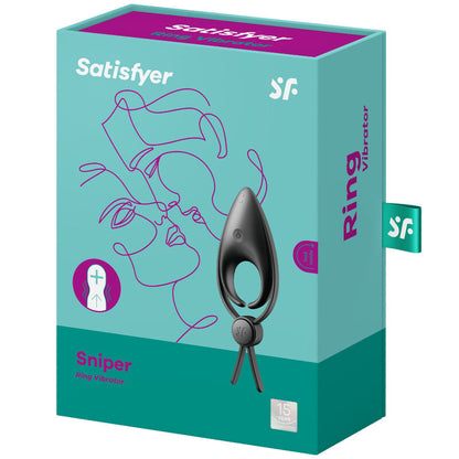 SATISFYER - VIBRATEUR À ANNEAU BLEU SNIPER
