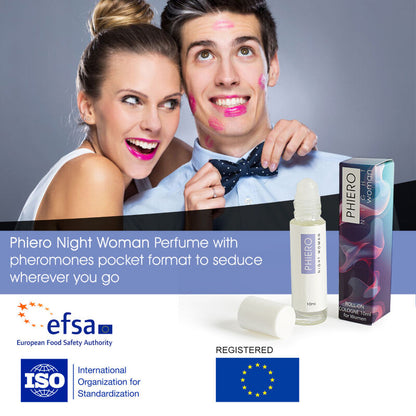 500 COSMÉTIQUES - FEMME DE NUIT PAR PHIERO. PARFUM AUX PHÉROMONS EN FORMAT ROLL-ON POUR FEMME