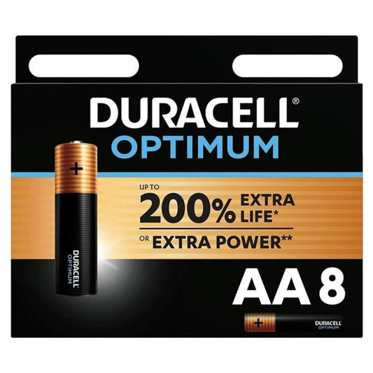 DURACELL - PILE ALCALINE OPTIMUM 200 AA LR6 8 UNITÉ