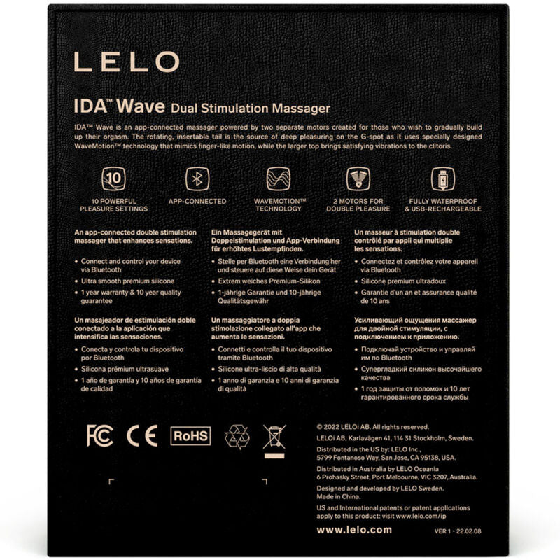 LELO - MASSEUR POUR COUPLE IDA WAVE NOIR