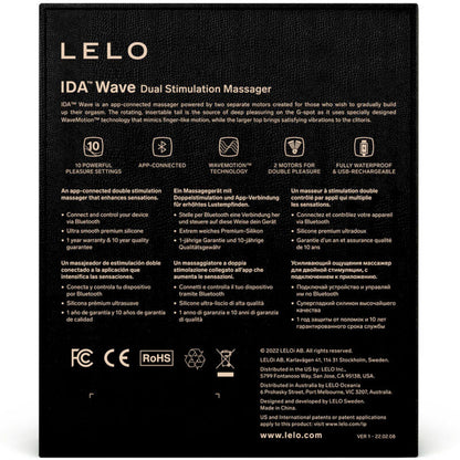 LELO - MASSEUR POUR COUPLE IDA WAVE NOIR
