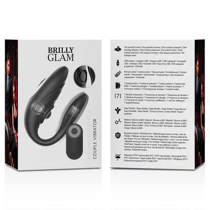 BRILLY GLAM - PAIRE DE BOUTON POUSSOIR ET TÉLÉCOMMANDE VIBRANTE