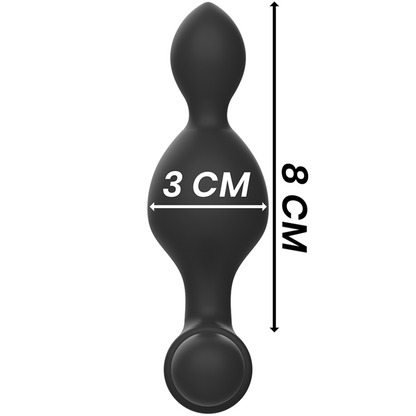 BLACK&SILVER - TELECOMANDO TELECOMANDO CON PLUG ANALE IN SILICONE PICCOLO TUCKER