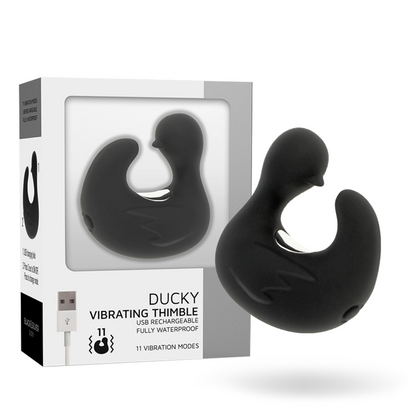 BLACK&amp;SILVER - DUCKYMANIA CÂNE STIMULANTE RECHARGEABLE EN SILICONE