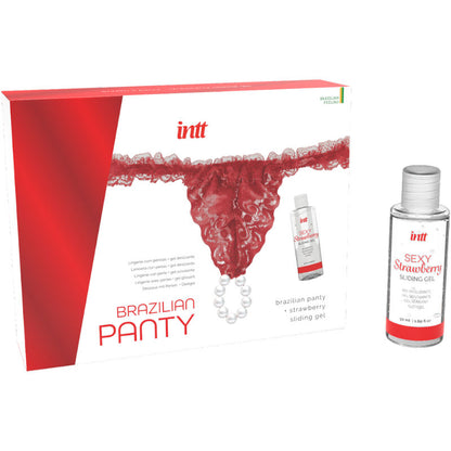 INTT RELEASES - ROUGE BRÉSILIEN AVEC PERLES ET GEL LUBRIFIANT 50 ML