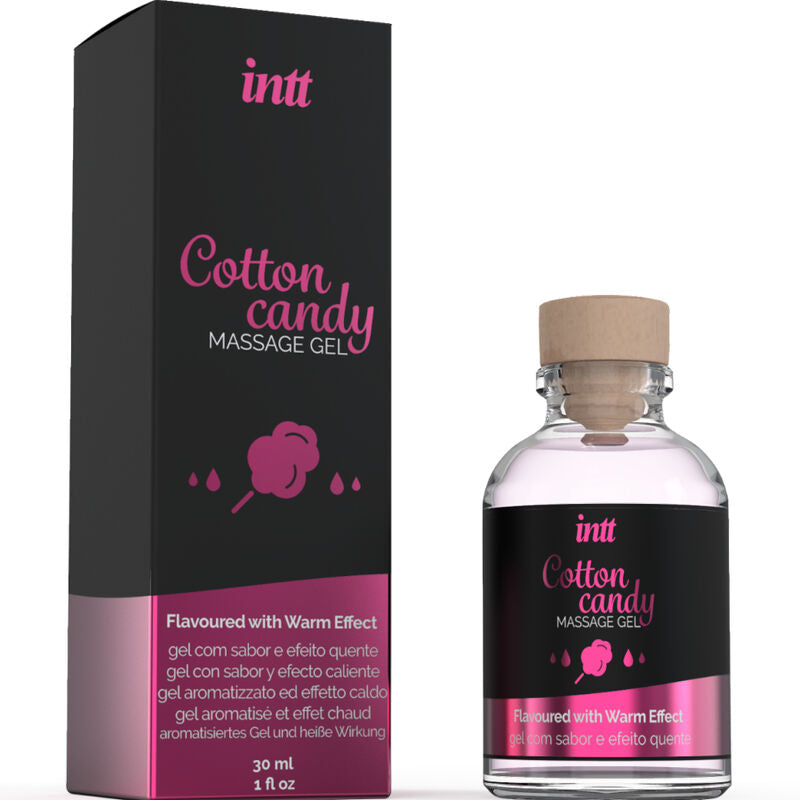 INTT MASSAGE &amp; ORAL SEX - GEL DE MASSAGE SAVEUR BARBE À PAPE AVEC EFFET RÉCHAUFFANT