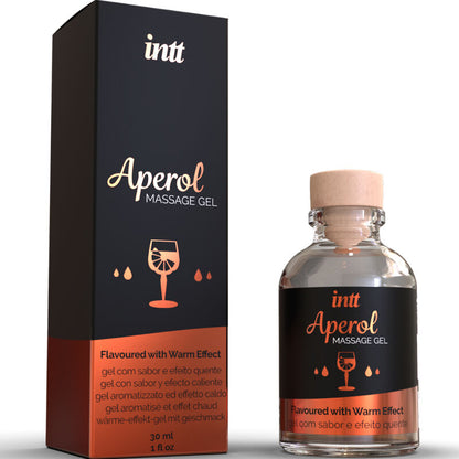 INTT MASSAGE &amp; ORAL SEX - GEL DE MASSAGE APEROL À EFFET CHALEUR INTENSE