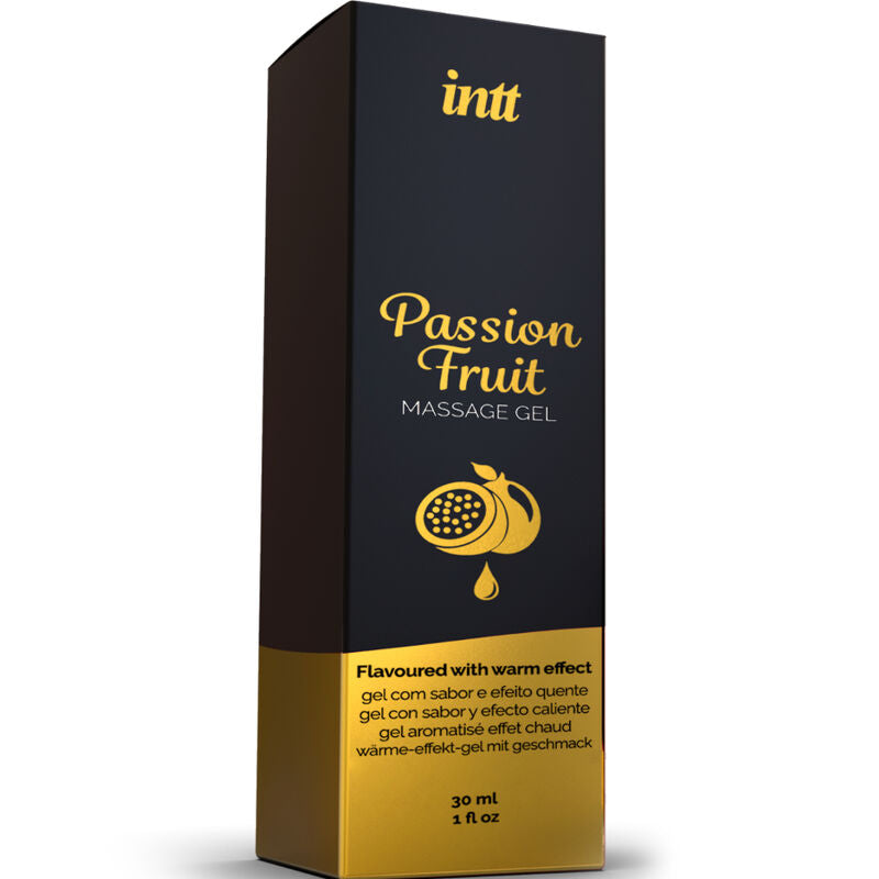 INTT MASSAGE &amp; ORAL SEX - GEL DE MASSAGE SAVEUR FRUIT DE LA PASSION AVEC EFFET CHALEUR