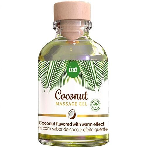 INTT - GEL DE MASSAGE VÉGAN AU SAVEUR DE COCO ET EFFET RÉCHAUFFANT