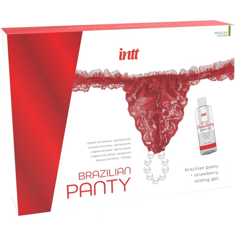 INTT RELEASES - ROUGE BRÉSILIEN AVEC PERLES ET GEL LUBRIFIANT 50 ML