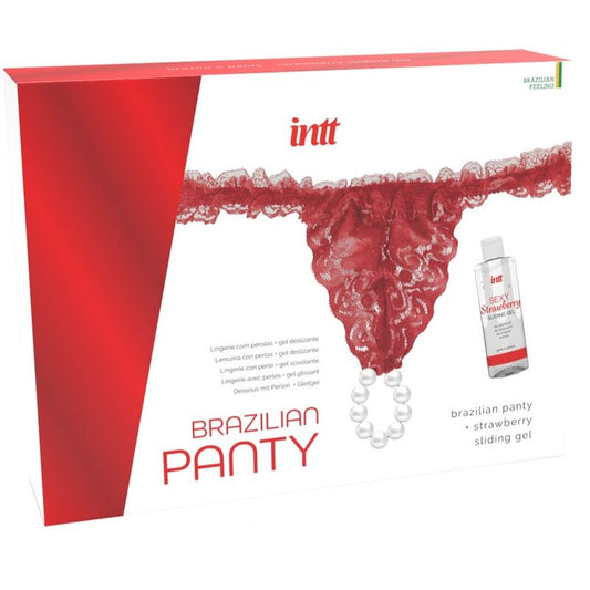 INTT RELEASES - ROUGE BRÉSILIEN AVEC PERLES ET GEL LUBRIFIANT 50 ML