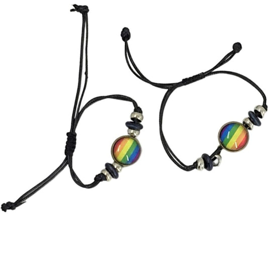PRIDE - BRACELET CERCLE CENTRAL AVEC DRAPEAU LGBT