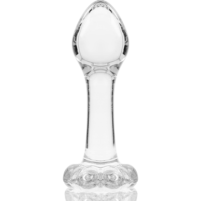 SÉRIE NEBULA PAR IBIZA - MODÈLE 2 PLUG ANAL VERRE BOROSILICATE TRANSPARENT 11 CM -O- 3,5 CM