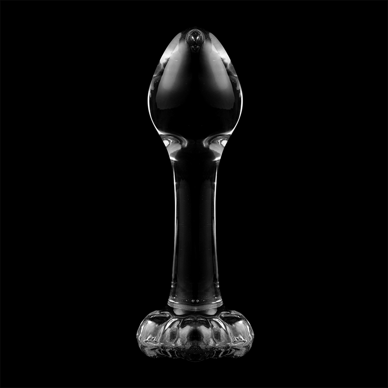 SÉRIE NEBULA PAR IBIZA - MODÈLE 2 PLUG ANAL VERRE BOROSILICATE TRANSPARENT 11 CM -O- 3,5 CM
