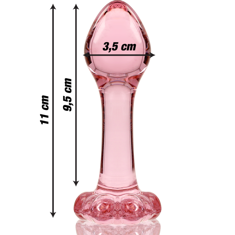 SÉRIE NEBULA PAR IBIZA - MODÈLE 2 PLUG ANAL VERRE BOROSILICATE TRANSPARENT 11 CM -O- 3,5 CM