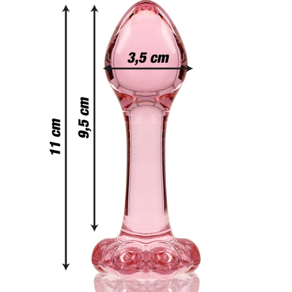 SÉRIE NEBULA PAR IBIZA - MODÈLE 2 PLUG ANAL VERRE BOROSILICATE TRANSPARENT 11 CM -O- 3,5 CM