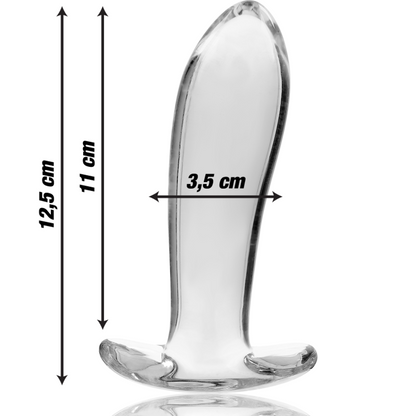 SÉRIE NEBULA PAR IBIZA - PLUG ANAL MODÈLE 5 VERRE BOROSILICATE TRANSPARENT 12,5 CM -OU- 3,5 CM