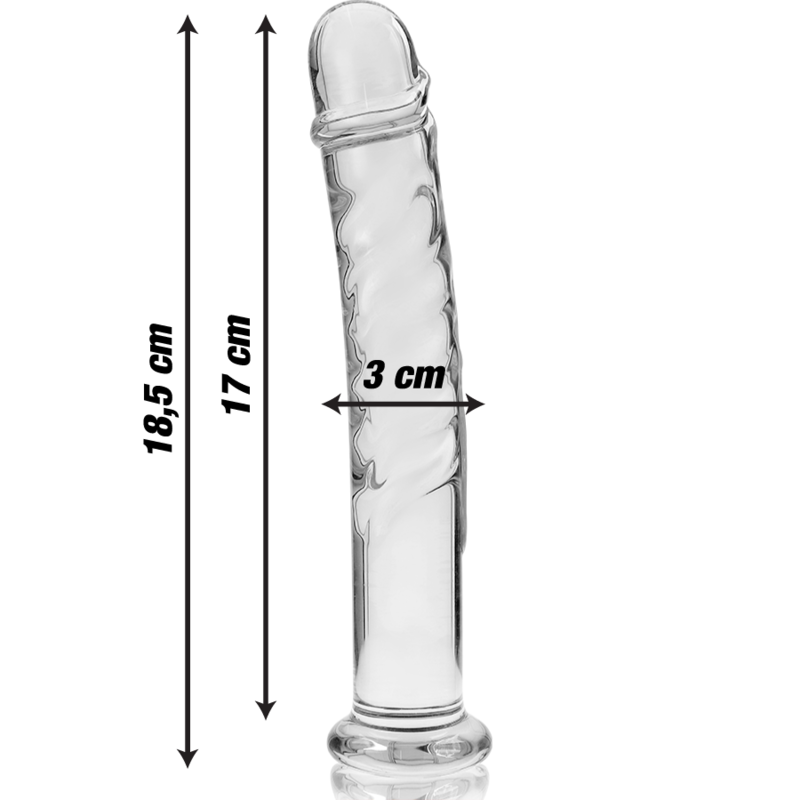 SÉRIE NEBULA PAR IBIZA - MODÈLE 16 GODE EN VERRE BOROSILICATE TRANSPARENT 18,5 CM -OU- 3 CM