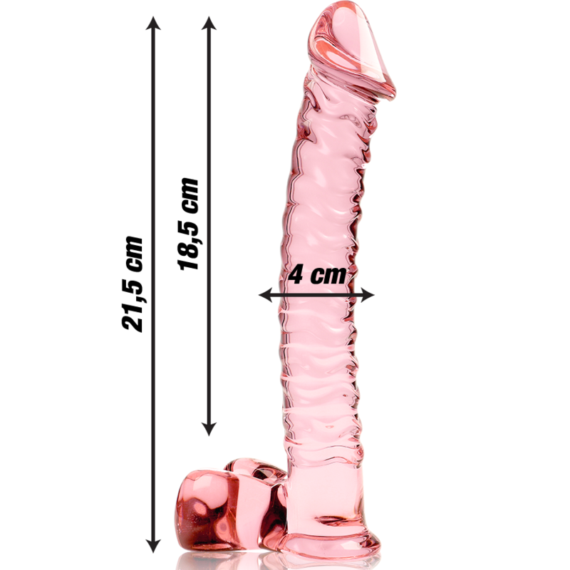 SÉRIE NEBULA PAR IBIZA - MODÈLE 23 GODE EN VERRE BOROSILICATE TRANSPARENT 21,5 CM -OU- 4 CM