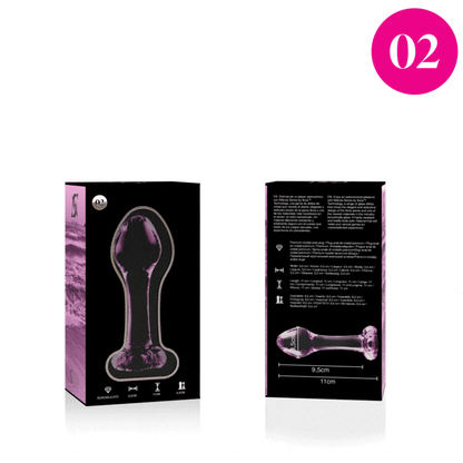 SÉRIE NEBULA PAR IBIZA - MODÈLE 2 PLUG ANAL VERRE BOROSILICATE TRANSPARENT 11 CM -O- 3,5 CM