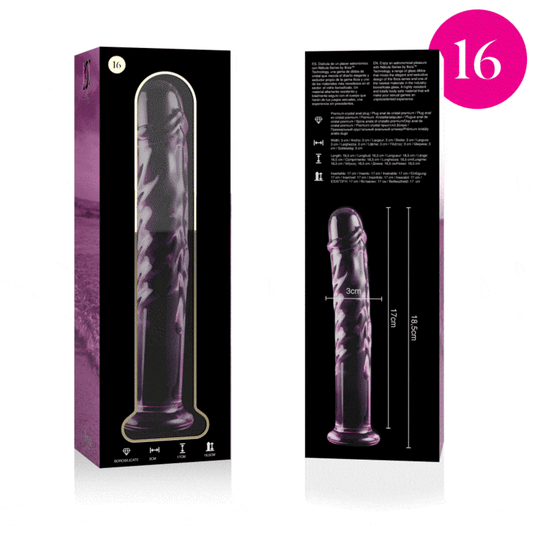 SÉRIE NEBULA PAR IBIZA - MODÈLE 16 GODE EN VERRE BOROSILICATE TRANSPARENT 18,5 CM -OU- 3 CM